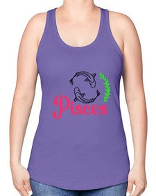 pisces 372# - pisces -Racerback Tank