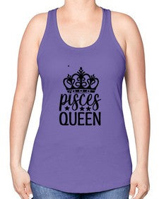 pisces queen 376# - pisces -Racerback Tank