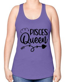 pisces queen 379# - pisces -Racerback Tank