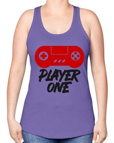 play one 145# - video games -Racerback Tank