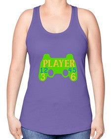 player 38# - video games -Racerback Tank