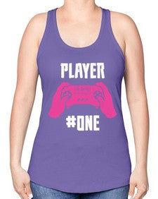 player one 147# - video games -Racerback Tank
