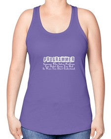 programmer some one who 1# - computer -Racerback Tank