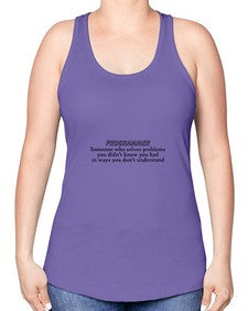 programmer some one who solves problems 2# - computer -Racerback Tank