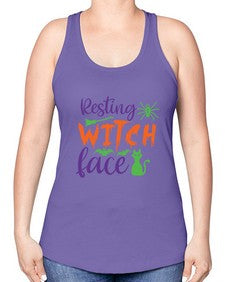 resting witch face 26# - witch -Racerback Tank