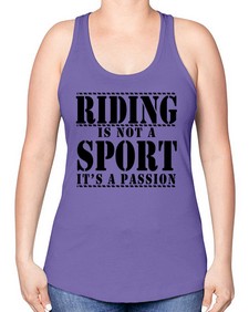 riding is not a sport its a passion - horse -Racerback Tank