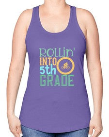 rollin into fifth grade 775# - fifth grade -Racerback Tank