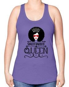 sagittarius queen 414# - sagittarius -Racerback Tank