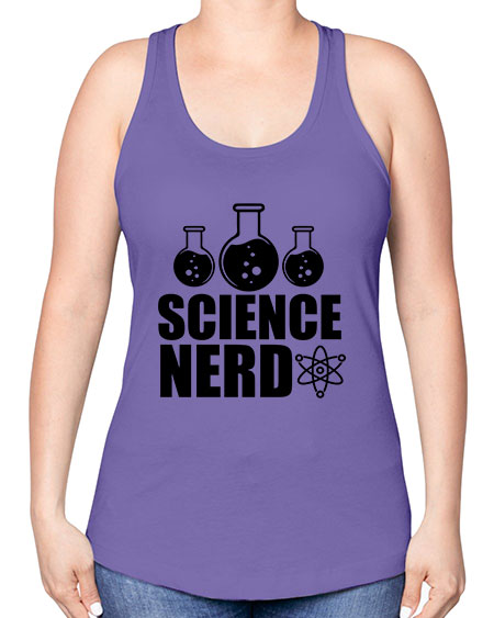 science nerd 62# - general science -Racerback Tank