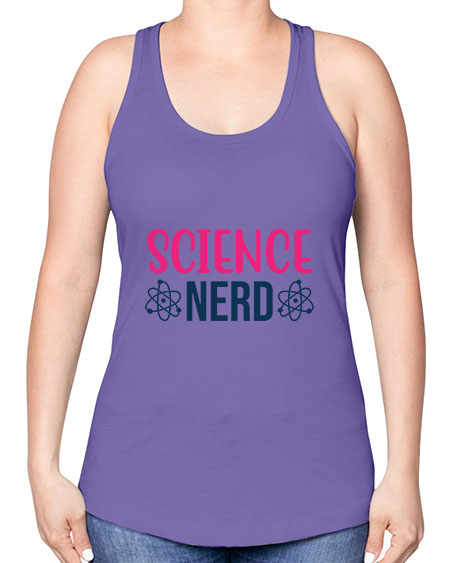 science nerd 65# - general science -Racerback Tank