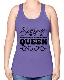 scorpio queen 447# - scorpio -Racerback Tank