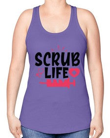 scrub life Style 1381# - nurse -Racerback Tank