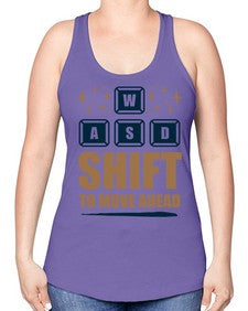 shift to move ahead 149# - video games -Racerback Tank