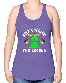 software developer the legend 16# - computer -Racerback Tank