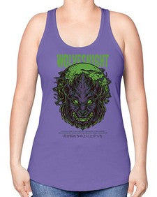 source wolves night 1104# - art pop art -Racerback Tank