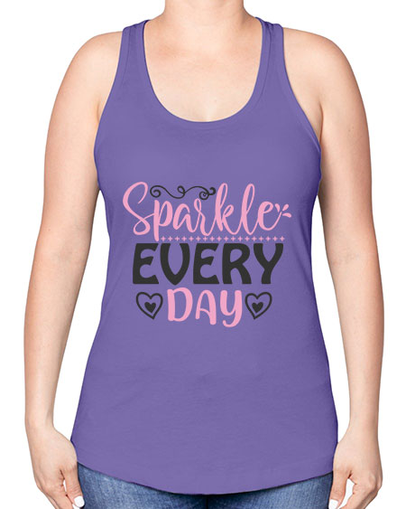 sparkle every day Style 1# - beauty - fashion -Racerback Tank