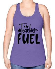 teacher fuel Style 372# - teacher -Racerback Tank