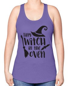 tiny witch in the oven 18# - witch -Racerback Tank