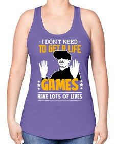 to get a life game 159# - video games -Racerback Tank