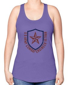 u s army conbat engineer vetran Style 458# - engineer -Racerback Tank