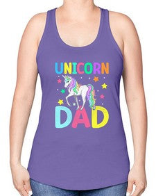 unicorn dad 454# - unicorn -Racerback Tank