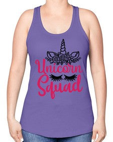 unicorn squad 483# - unicorn -Racerback Tank