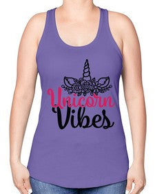 unicorn vibes 512# - unicorn -Racerback Tank