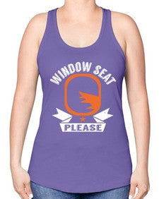window seat please  51# - airplane -Racerback Tank