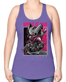 worldatwartshirtdesign 1254# - art pop art -Racerback Tank