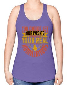 you cannot let your parents anywhere near your real humiliations 711# - parents day -Racerback Tank