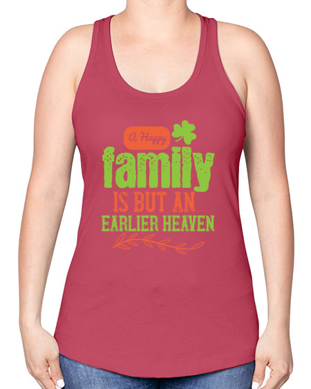 A happy family is but an earlier heaven Style 11# - kids -Racerback Tank