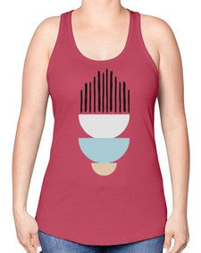 Abstract Shape 190# - art pop art -Racerback Tank