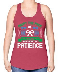 Adopt the pace of nature her secret is patience Style 50# - Self awareness -Racerback Tank