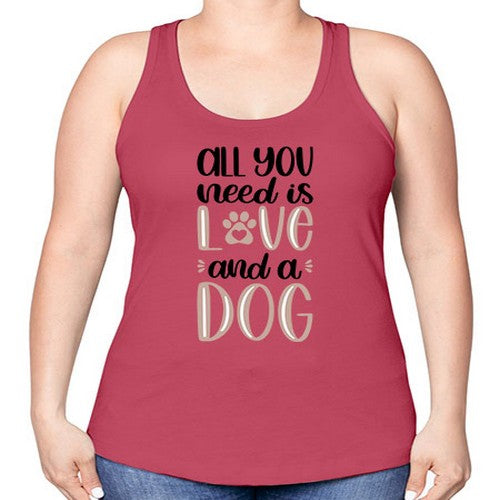 All You Need Is Love Style 36# - dogs -Racerback Tank