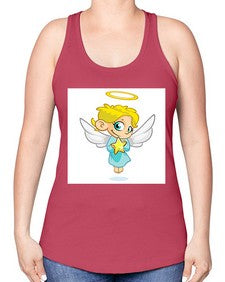 Angel 7# - cartoon general -Racerback Tank