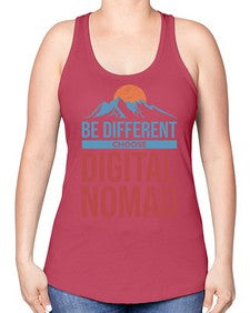 Be Different Choose Digital Nomad 28# - internet -Racerback Tank
