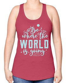 Be Where the World is Going 26# - internet -Racerback Tank