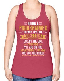 Being a Programmer 3# - computer -Racerback Tank