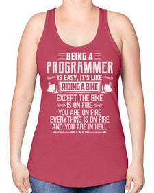 Being a Programmer 4# - computer -Racerback Tank
