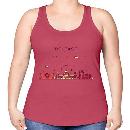 Belfast 436# - cities -Racerback Tank