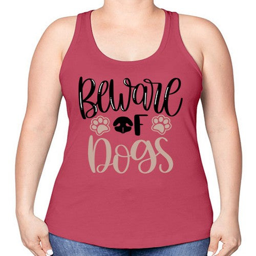 Beware Of Dogs Style 33# - dogs -Racerback Tank