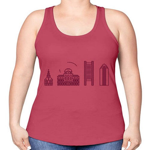 Boston 479# - cities -Racerback Tank