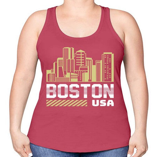 Boston 480# - cities -Racerback Tank