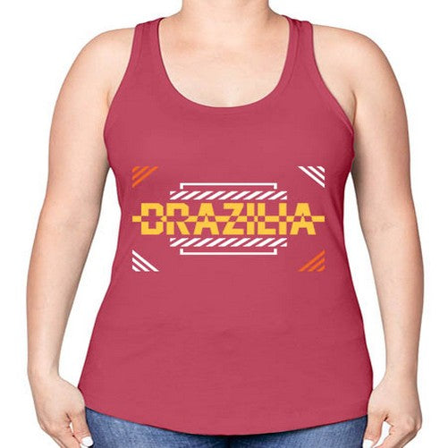 Brazilia 490# - cities -Racerback Tank