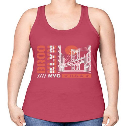 Brooklyn 499# - cities -Racerback Tank