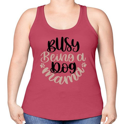 Busy Being A Dog Style 32# - dogs -Racerback Tank