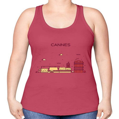 Cannes 545# - cities -Racerback Tank