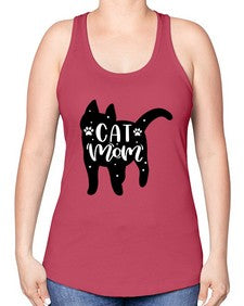 Cat Mom Style 86# - cats -Racerback Tank