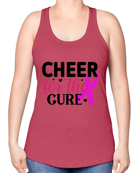 Cheer for the Cure 28# - breast cancer -Racerback Tank