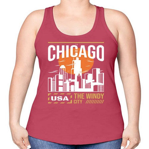 Chicago 571# - cities -Racerback Tank